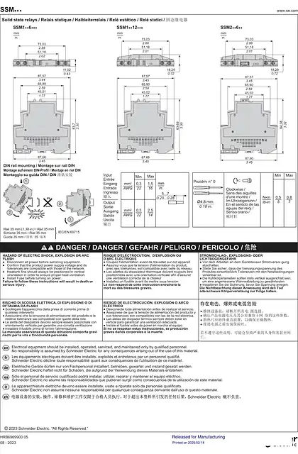 schneider施耐德SSM1..._ SSM2... Solid state modular relays - Single or dual channel_ 说明书